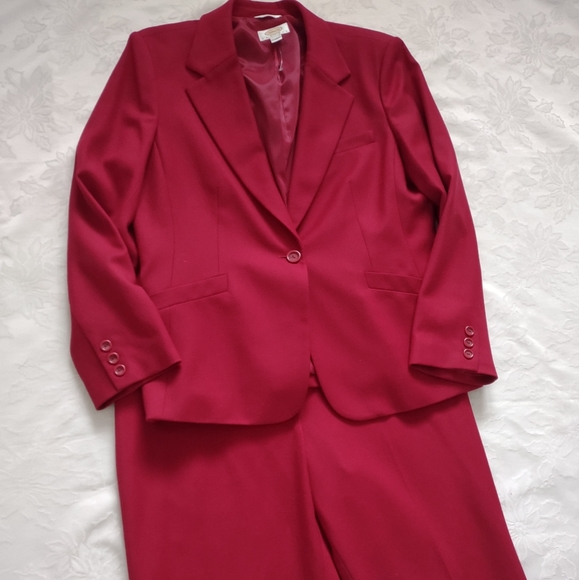 Talbots Luxe Made in Italy fabric wool 2 piece suit jacket + pants lined - Picture 1 of 16